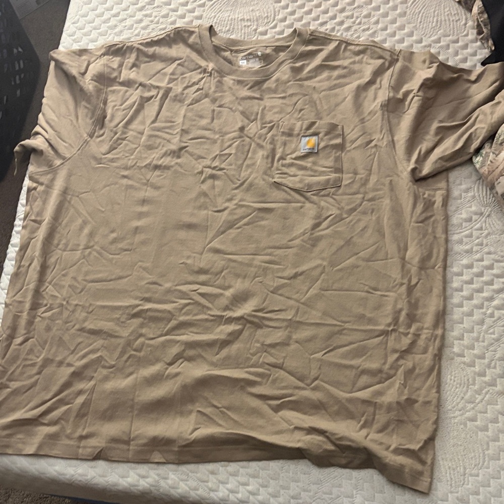 Carhartt Men's Beige Short Sleeve Tee